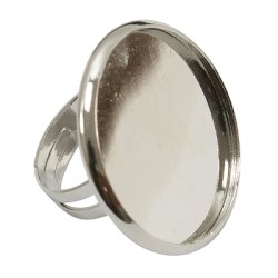 Ring, stahlfarben, 30 mm Platte (27 mm), verstellbar, 1 Stk.