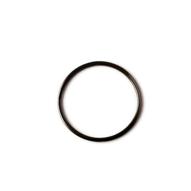 Simpel ring / fingerring, oxideret Sterling slv, 19/17 mm, 1 stk.