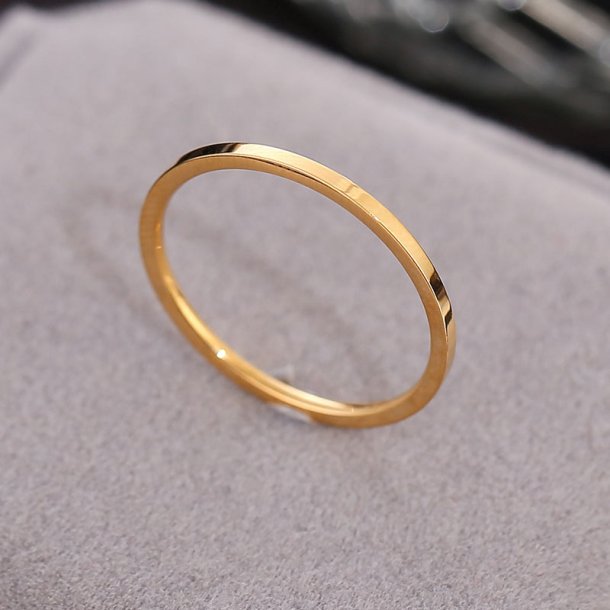 Glatter Ring, goldfarbener Edelstahl, US 9, 1 St�ck