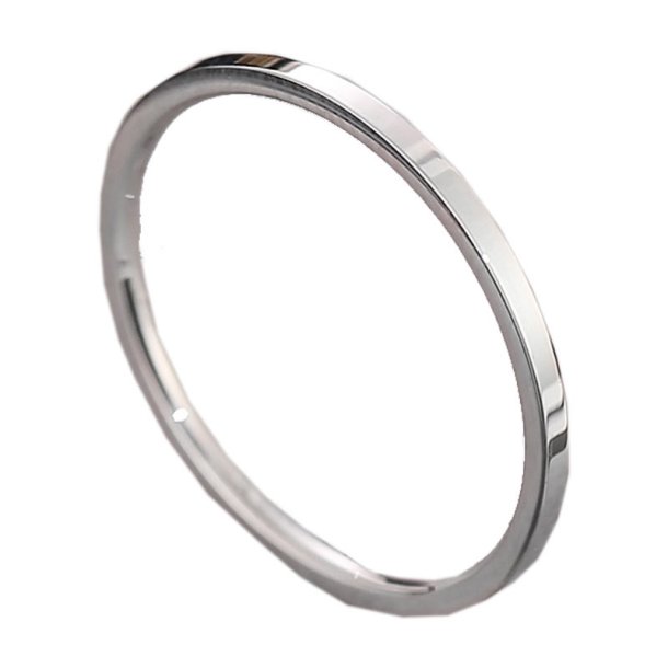 Glatter Ring, silberfarbener Edelstahl, US 8, 1 St�ck