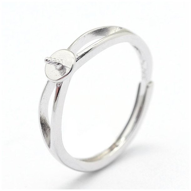 Adjustable silver finger ring clearance