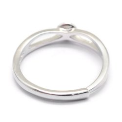 Ring, mit 0,6 mm Stift und 4 mm Schale, Silber, Gre 50-56, verstellbar, 1 Stk.