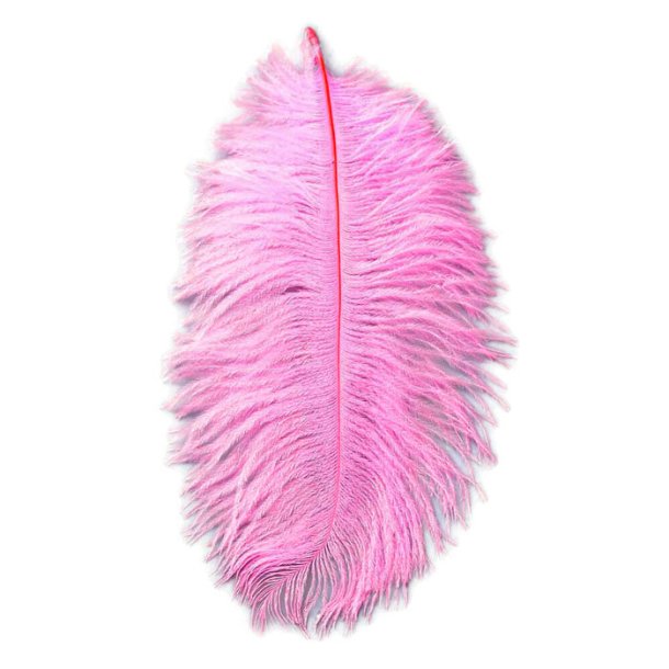 Strau&szlig;enfedern, farbig, neon pink, L&auml;nge ca. 14-17 cm, 4 St&uuml;ck.