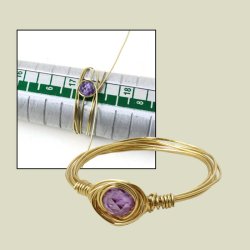 Ringstock aus Aluminium zum Messen von Fingerringen, 25,5 cm, 1 Stk.