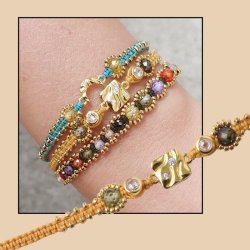 Polyesterschnur, golden, 0,5 mm, 2 Meter