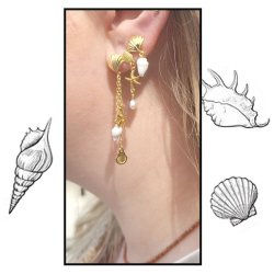 Muschelhorn, Perle, wei, durchgebohrt, Loch: 0,3 mm, ca. 10x8 mm, 20 Stk.