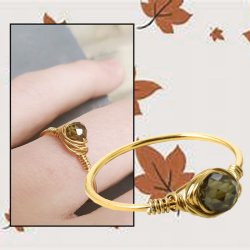 Ring / Fingerring, vergoldetes Sterlingsilber, 18/16 mm, 1 Stk.