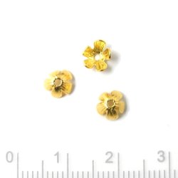 5-Blatt, Perlenschalen, Vergoldetes Silber, 6x3 mm, 2 Stk