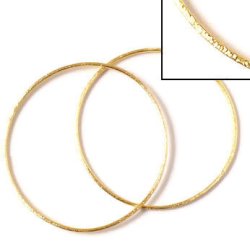 Gebrsteter Ring, vergoldetes Silber, 24/22 mm, 2 Stk.