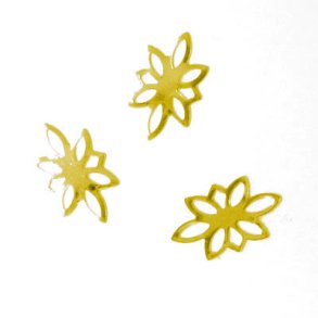 zackige Anhnger, vergoldetes Messing, 13x8mm, 10 Stck.