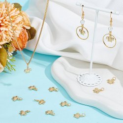 Schildkr&ouml;te, kleiner Anh&auml;nger, stark vergoldetes Messing, 12x11x2,5 mm, 2 Stk.