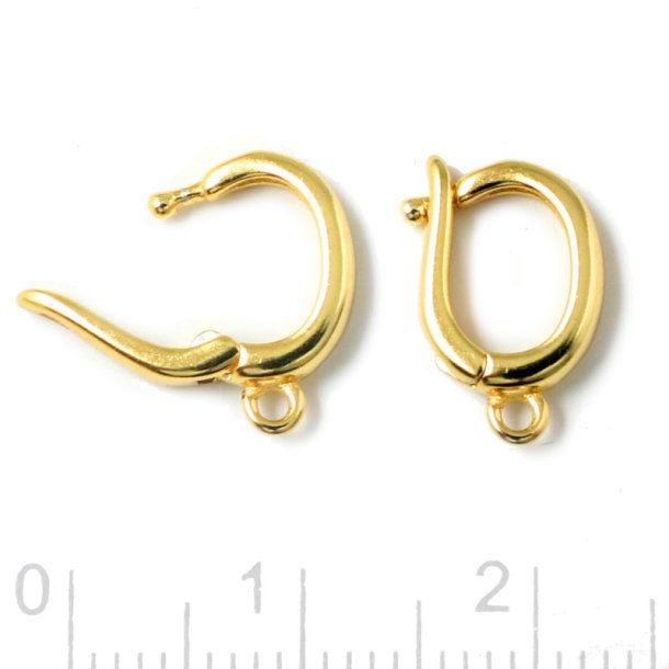 Ansteckring mit se, ovales Loch, Silber vergoldet, Loch: 6,5x5,5 mm, 1 Stck