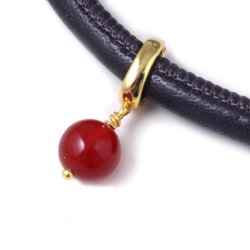 Ansteckring mit se, ovales Loch, Silber vergoldet, Loch: 6,5x5,5 mm, 1 Stck