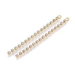 Kettenanhnger mit 1 Kristallkette, 50 mm, Messing vergoldet, 2 Stck