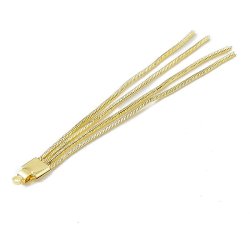 Kettenanhnger mit Schlangenketten, 65 mm, Messing vergoldet, 1 Stck