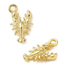 Kleiner Hummer, Anh�nger, goldfarbenes Messing, 15,5x9 mm, 2 Stck