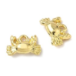 Krabbe, Anh�nger, goldfarbenes Messing, 9x14 mm, 2 Stck