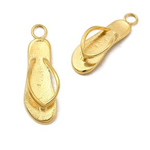 Klipklapper sandal, vedh�ng, forgyldt st�l, 19x6 mm, 1 stk