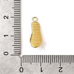 Klipklapper sandal, vedh�ng, 18k forgyldt messing, 19x6 mm, 1 stk
