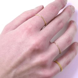 Gewundene Ringe, geschlossen, vergoldetes Sterlingsilber, 16x1 mm, 2 Stk.