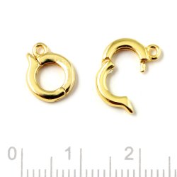 Ansteckring mit se fr Anhnger, vergoldetes Silber, Loch: 5 mm, 1 Stck