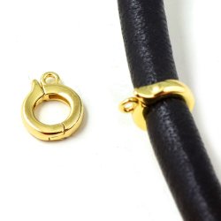 Ansteckring mit se fr Anhnger, vergoldetes Silber, Loch: 5 mm, 1 Stck