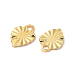 Pendant, small faceted heart, gold-plated steel, 8x6x0.7 mm, 6 pcs