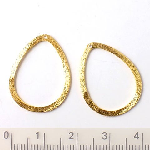 Headpin with 1.3mm plate, thin wire, gold-plated silver, 45x0,4mm, 10pcs