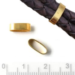 Bandring, gerade Kanten, oval vergoldetes Silber, Lochgr&ouml;&szlig;e 9,5x4,5 mm, 2 Stk.