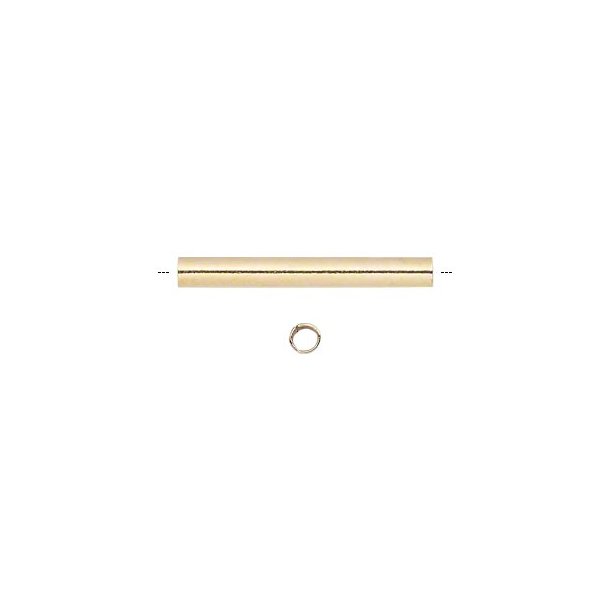Straight tube, gold plated brass, 16x2mm, 100pcs.