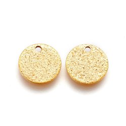 Vergoldeter Stahl, Stardust M&uuml;nzen 10 mm, mit Loch an der Kante,  4 Stk.