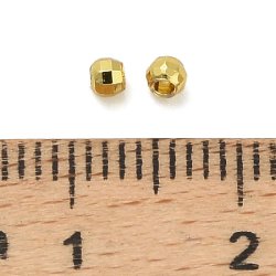 Discokugelperle, facettiert, klein, vergoldetes Messing, 2x2,5 mm, ca. 50 Stk