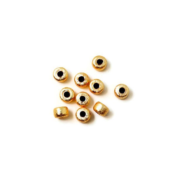 Gilded stardust bead, rondelle, 4x2.5 mm, 10 pcs.