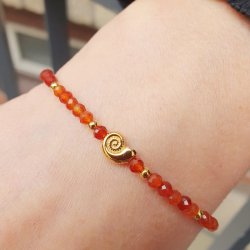 Muschelfrmige Perle, vergoldetes Silber, 8x6 mm, 1 Stck