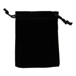 Schmuckbeutel, schwarz, Samt, 90x70 mm, 10 Stk.