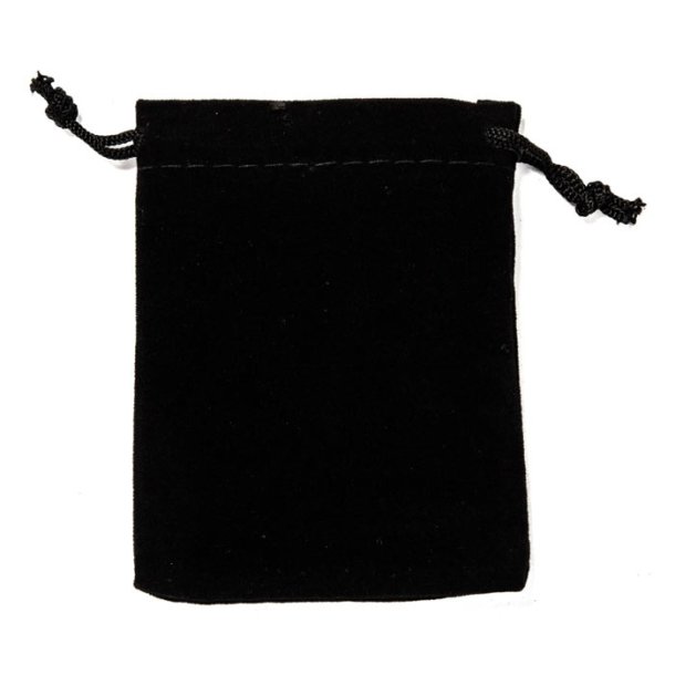 Jewellery bags, black, velour, 90x70mm, 10pcs