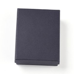 Schmuckschachtel, schwarz, 90x69x27 mm, 2 St�ck