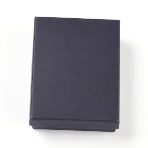 Schmuckschachtel, schwarz, 90x69x27 mm, 2 St�ck