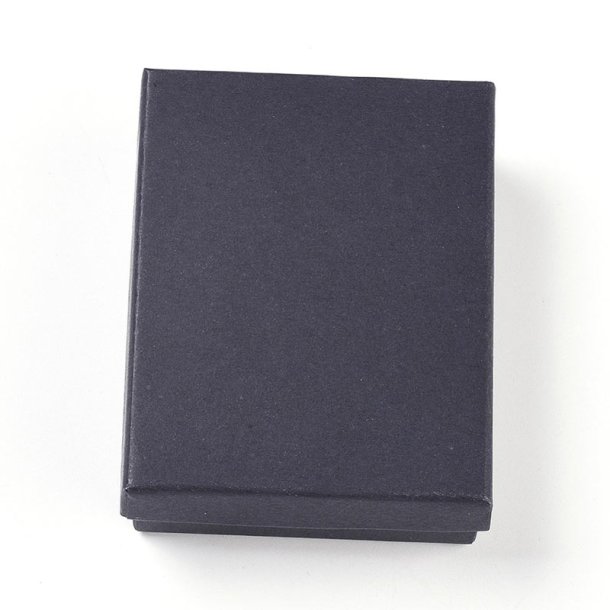 Schmuckschachtel, schwarz, 90x69x27 mm, 2 St�ck