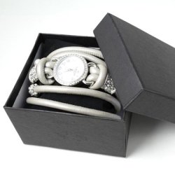 Geschenkschachtel, 2-geteilt, hoch mit Kissen, schwarz 90x80x60, 1 Stk.