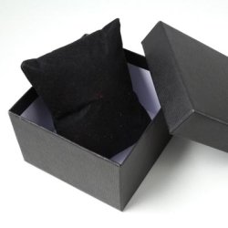 Geschenkschachtel, 2-geteilt, hoch mit Kissen, schwarz 90x80x60, 1 Stk.