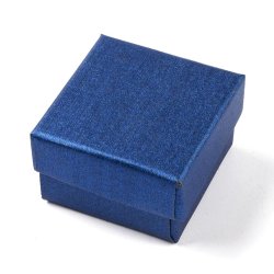 Geschenkschachtel f&uuml;r Schmuck, Marineblau, 50x50x34 mm, 2 Stk.