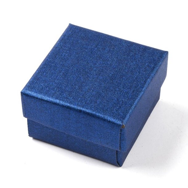 Jewelry gift box, small, Navy blue, recycle, 50x50x34 mm, 2pcs