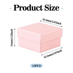 Schmuckschachtel, rosa Karton, 52,5x52,5x31 mm, 2 St�ck