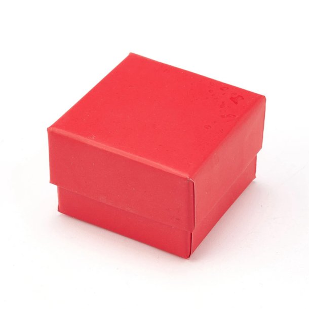 Schmuckschachtel, rotes Karton, 50x50x34 mm, 2 St�ck