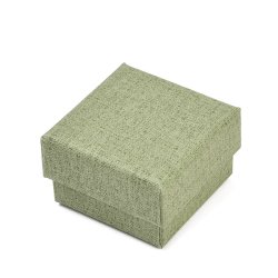 Schmuckschachtel, seegr�n, Karton, 52x52x33 mm, 2 St�ck