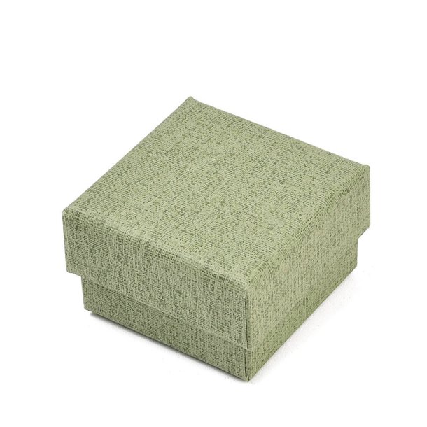 Schmuckschachtel, seegr�n, Karton, 52x52x33 mm, 2 St�ck