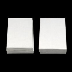 Geschenkschachtel f&uuml;r Schmuck, wei&szlig;, 90x65x30 mm, 2 Stk