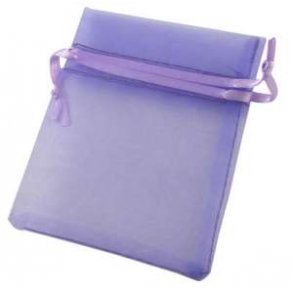 Jewellery bags, light purple, organza, 7x9cm, 20pcs