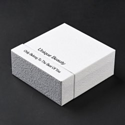 Displayrahmen, klarer PE-Stretchfolie, Schwarzer Kunststoff, mit wei&szlig;er Kartonage, 9x9x2 cm, 1 Stk